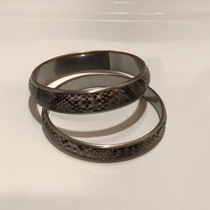 Snake print bangles